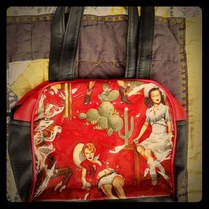 Atenti vinyl pinup cowgirl bag